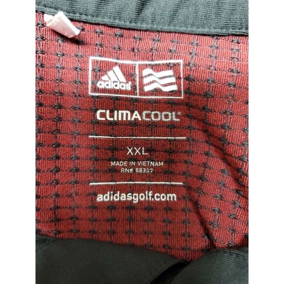 Adidas Clima Cool Black Golf Polo Shirt Size 2XL XXL Short Sleeve Ocean Reef Gol - Picture 7 of 9